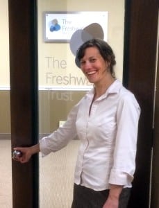 Christy Meyer opens up The Freshwater Trust's new office in Boise, Idaho.